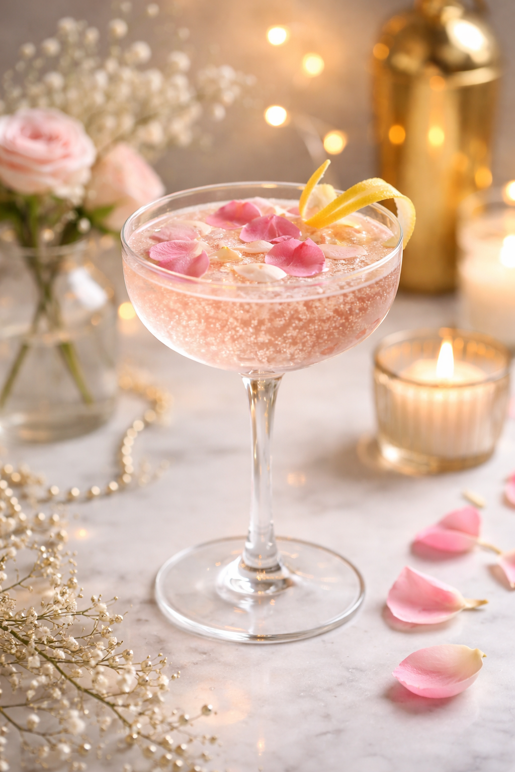 Botanical Rose Mocktail for Refined, Alcohol-Free Celebrations